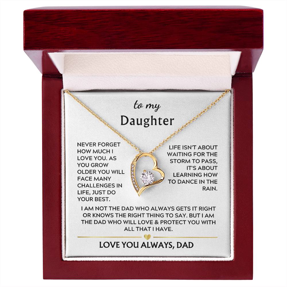 Daughter from Dad Heart Necklace Gift