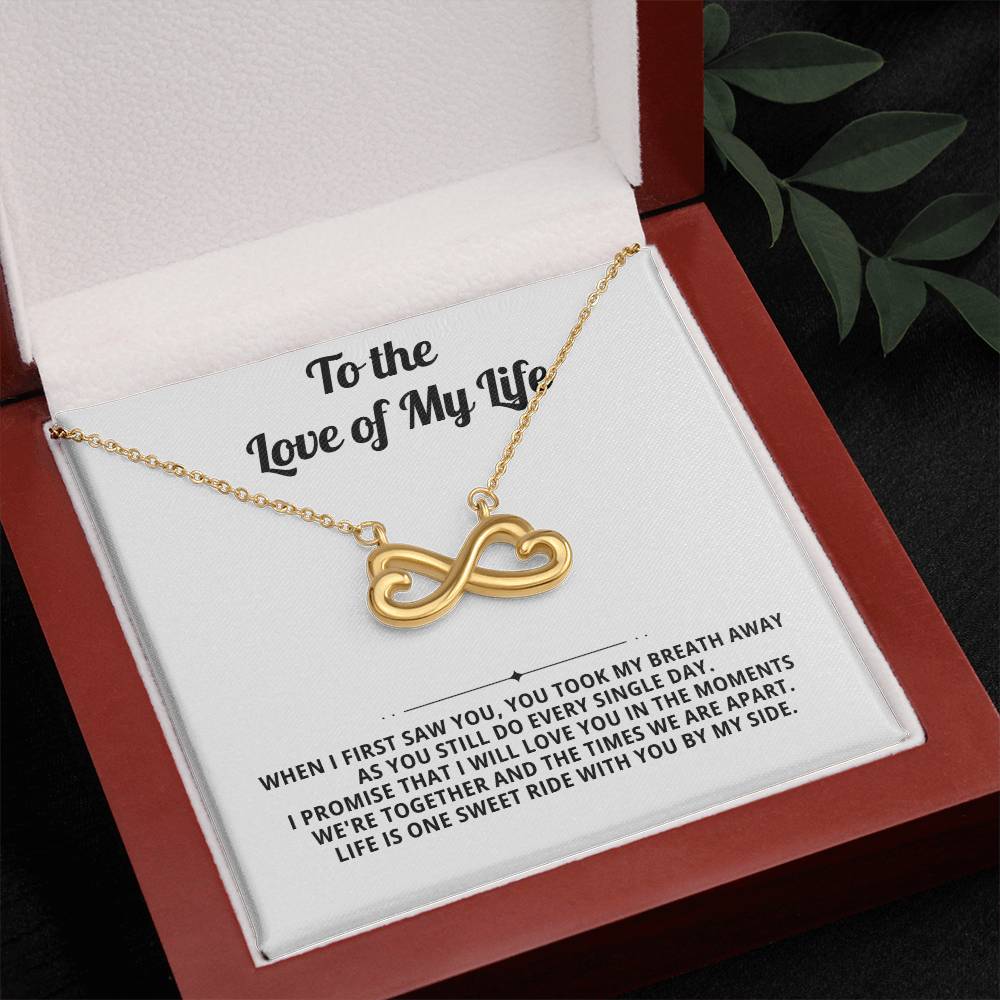 To My Soulmate Infinity Hearts Necklace Gift