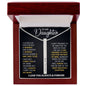 Daughter Engraved 4 Sided Necklace
