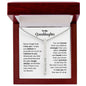Granddaughter Engraved Vertical Stick Necklace