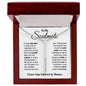 Soulmate Engraved Vertical Bar Necklace