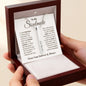 Soulmate Engraved Vertical Bar Necklace