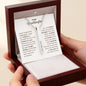 Granddaughter Engraved Vertical Stick Necklace