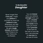 Daughter Vertical Bar Engraved Necklace