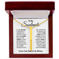 Soulmate Engraved Vertical Bar Necklace