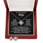 To My Beautiful Wife Love Knot Necklace & Earring Gift Set