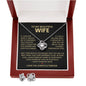 To My Wife Love Knot Necklace & Earring Gift Set