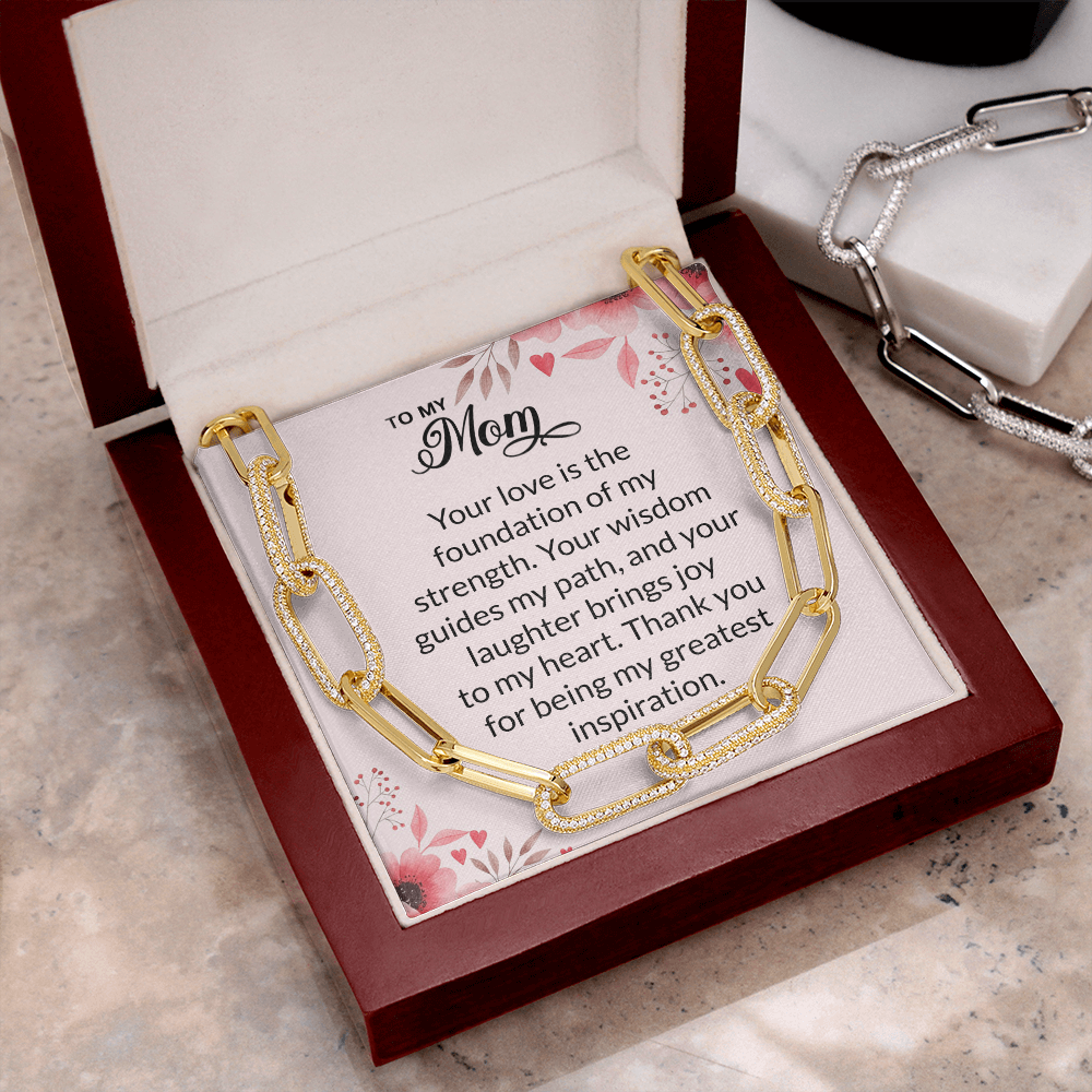 Mom Forever Linked Paperclip Chain Necklace