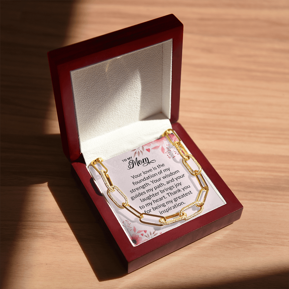 Mom Forever Linked Paperclip Chain Necklace