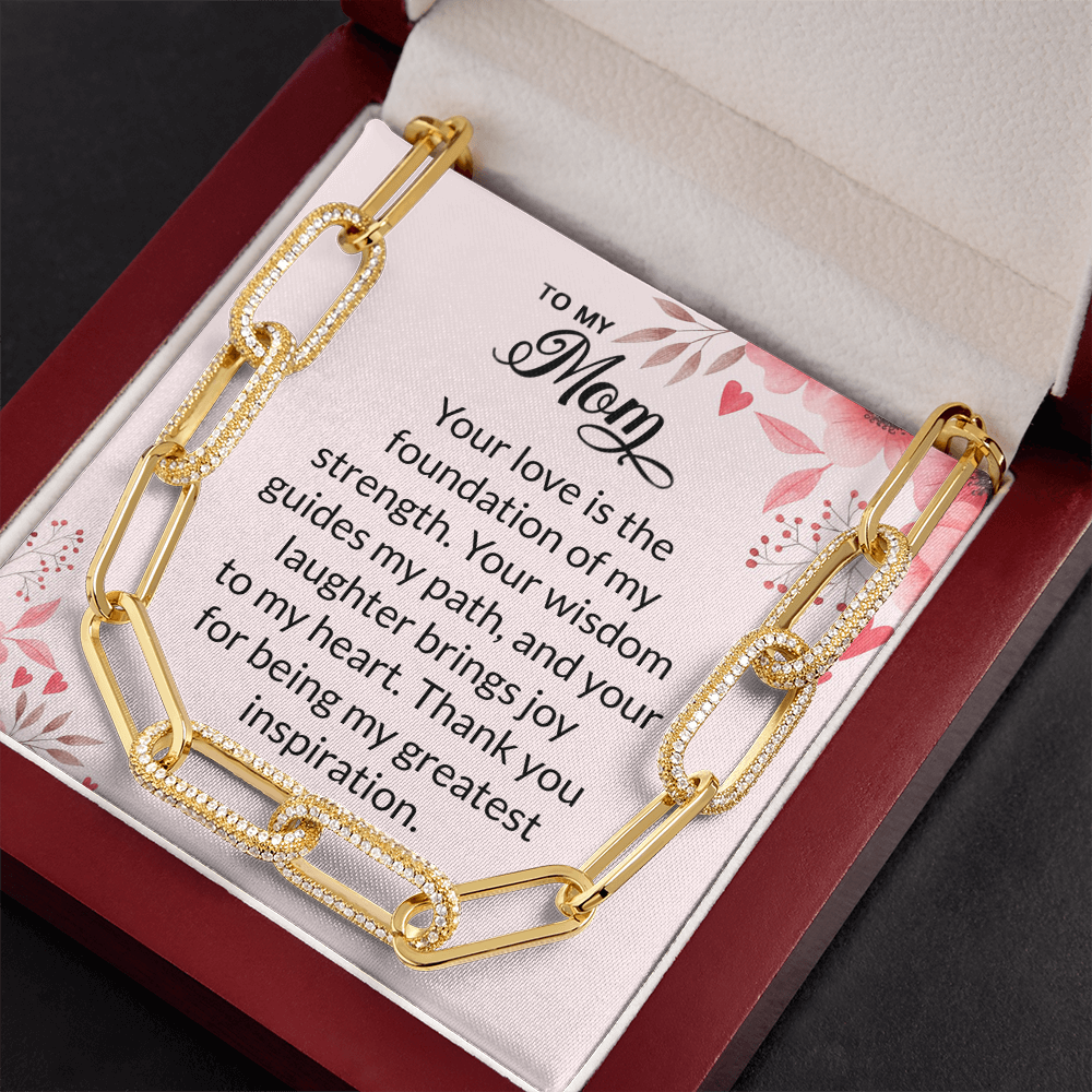 Mom Forever Linked Paperclip Chain Necklace