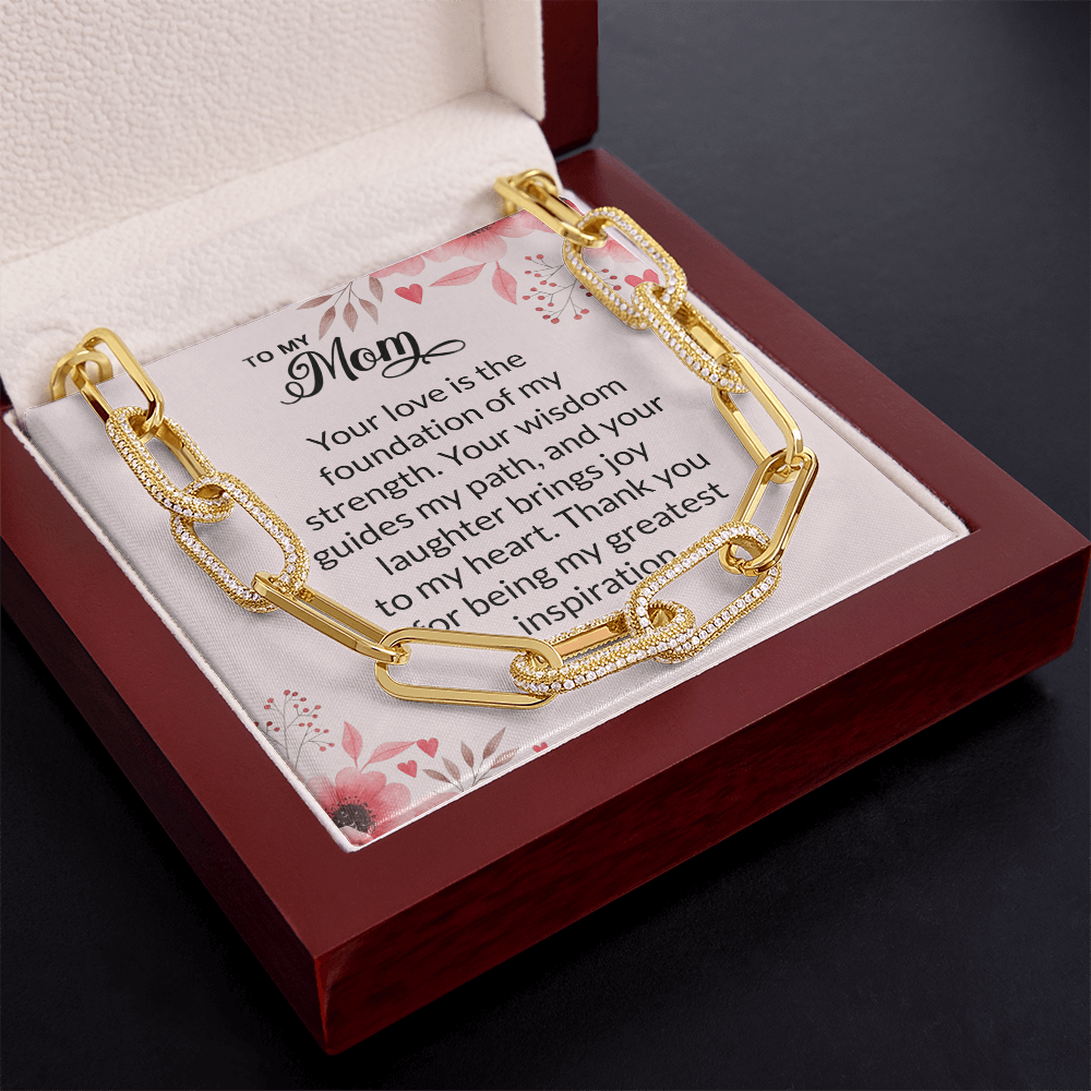 Mom Forever Linked Paperclip Chain Necklace
