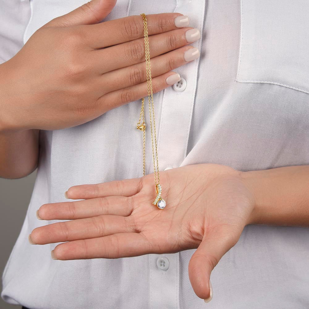 Mother in Law Petite Ribbon Necklace