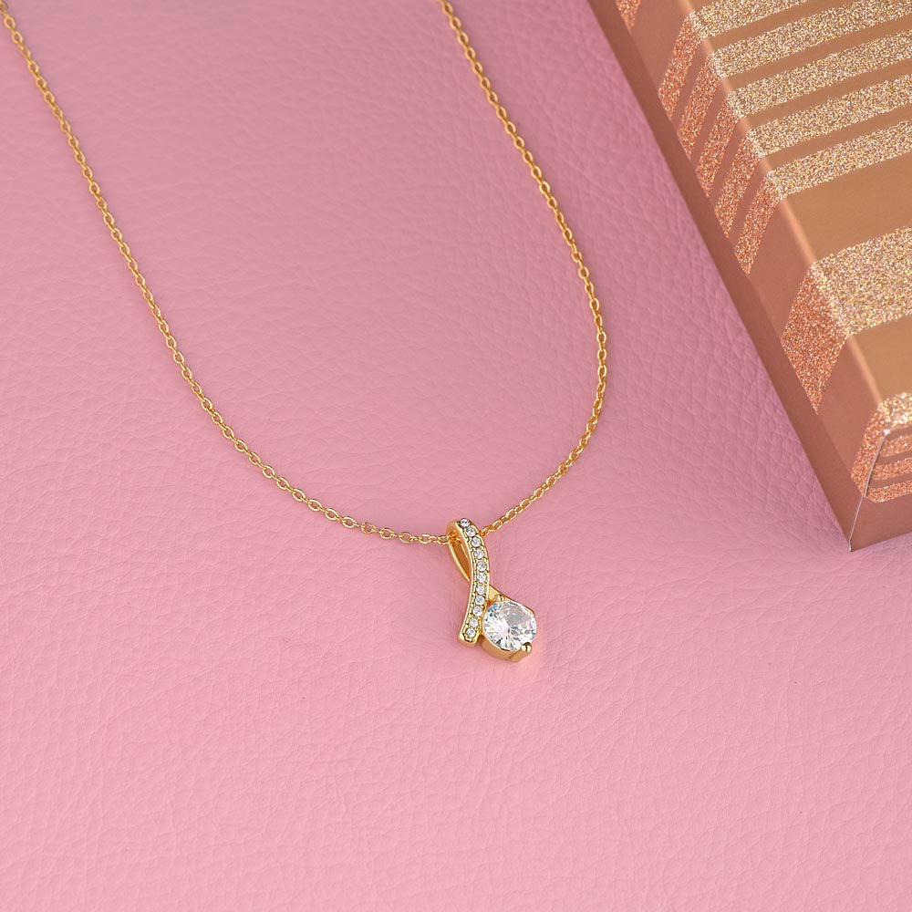 Mother in Law Petite Ribbon Necklace