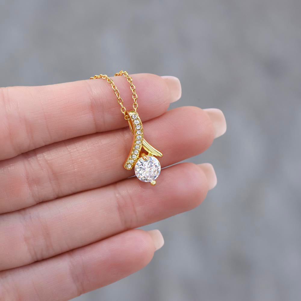 Mother in Law Petite Ribbon Necklace
