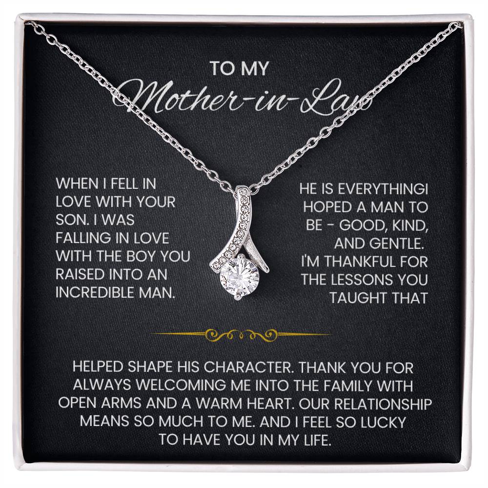 Mother in Law Petite Ribbon Necklace