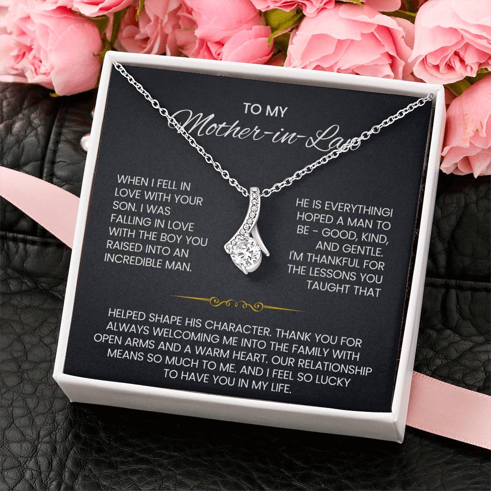 Mother in Law Petite Ribbon Necklace