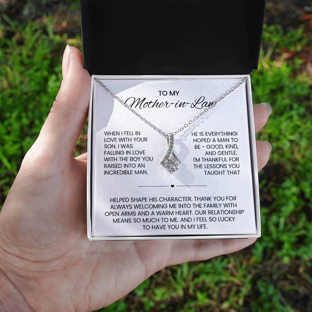 Mother in Law Petite Ribbon Necklace