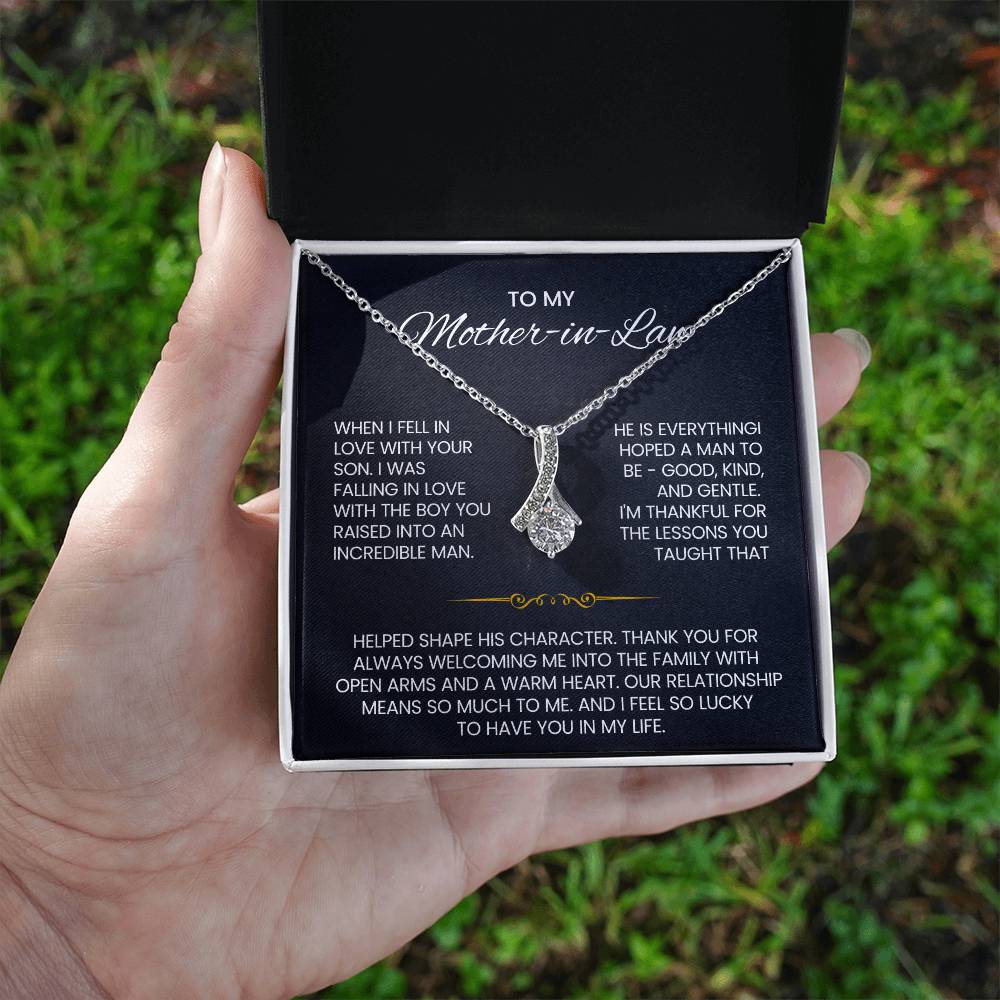 Mother in Law Petite Ribbon Necklace