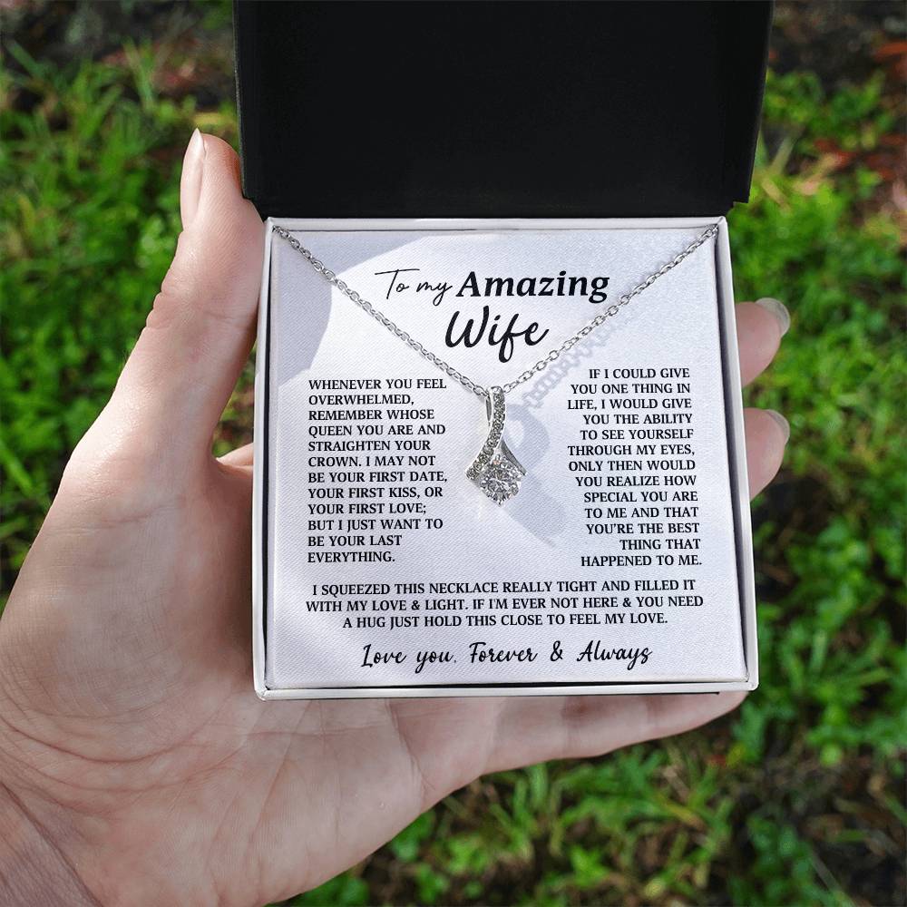 To My Amazing Wife Alluring Beauty Necklace