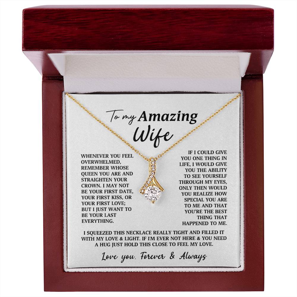 To My Amazing Wife Alluring Beauty Necklace