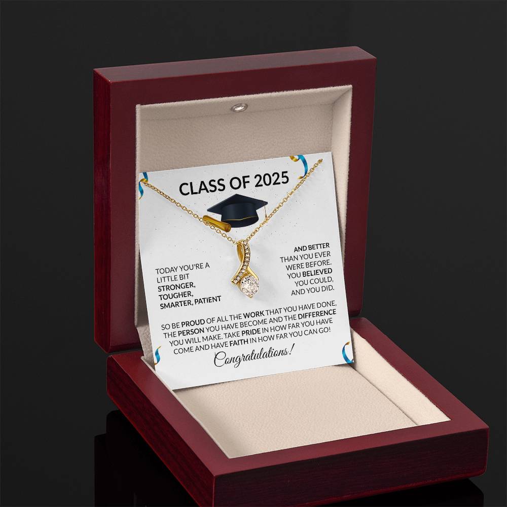 Class of 2025 Petite Ribbon Necklace Gift