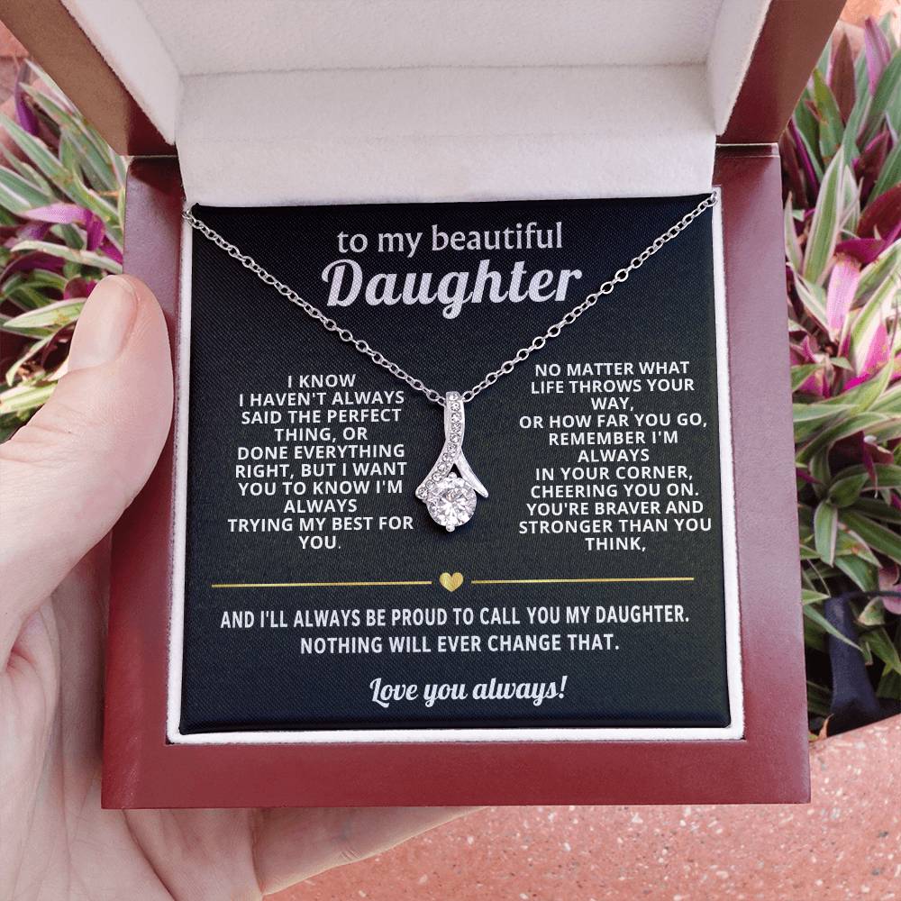 To My Daughter Alluring Beauty Necklace Gift