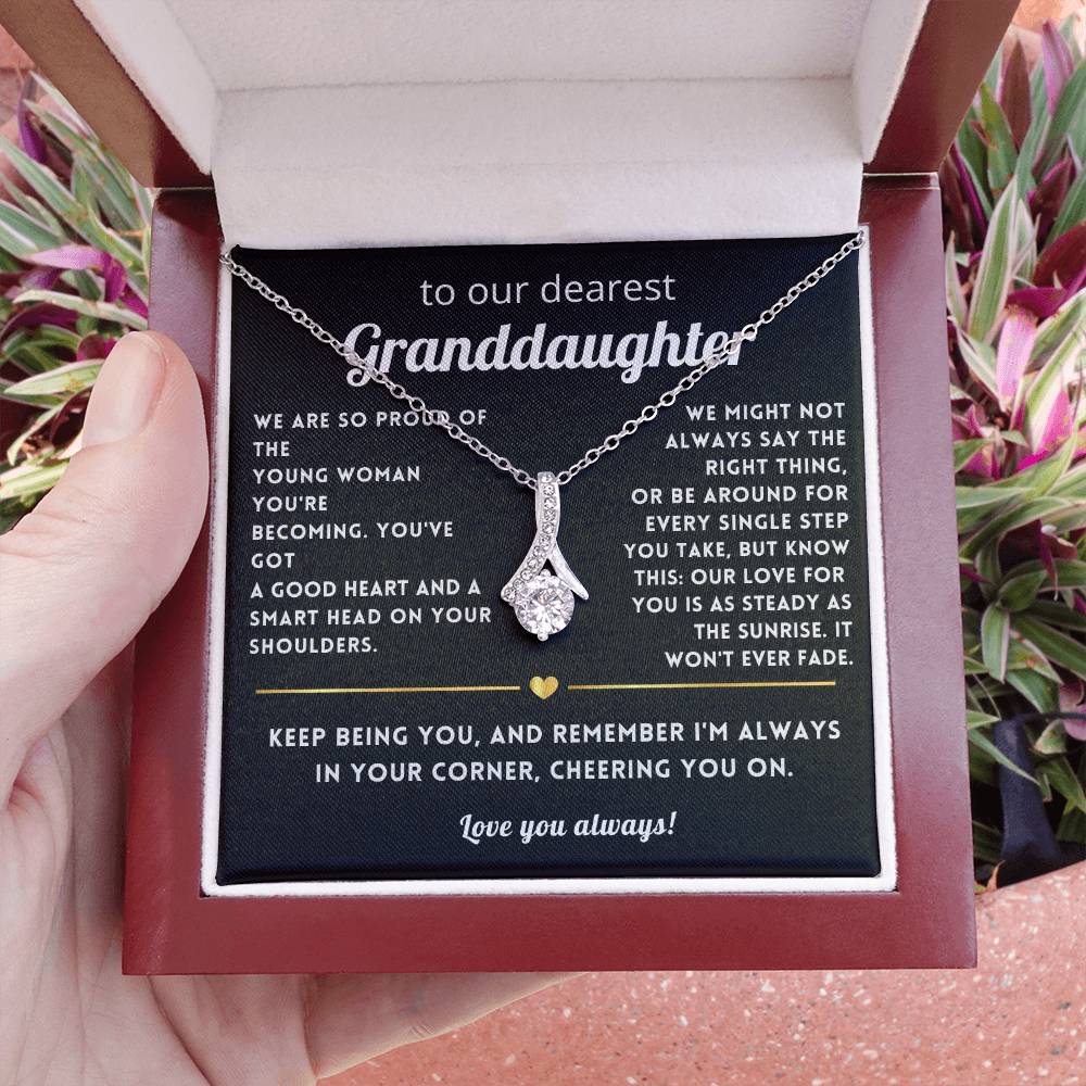 Granddaughter Petite Ribbon Necklace