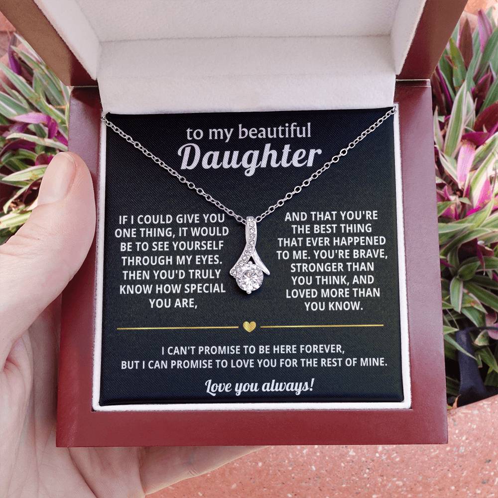 To My Daughter Alluring Beauty Necklace Gift