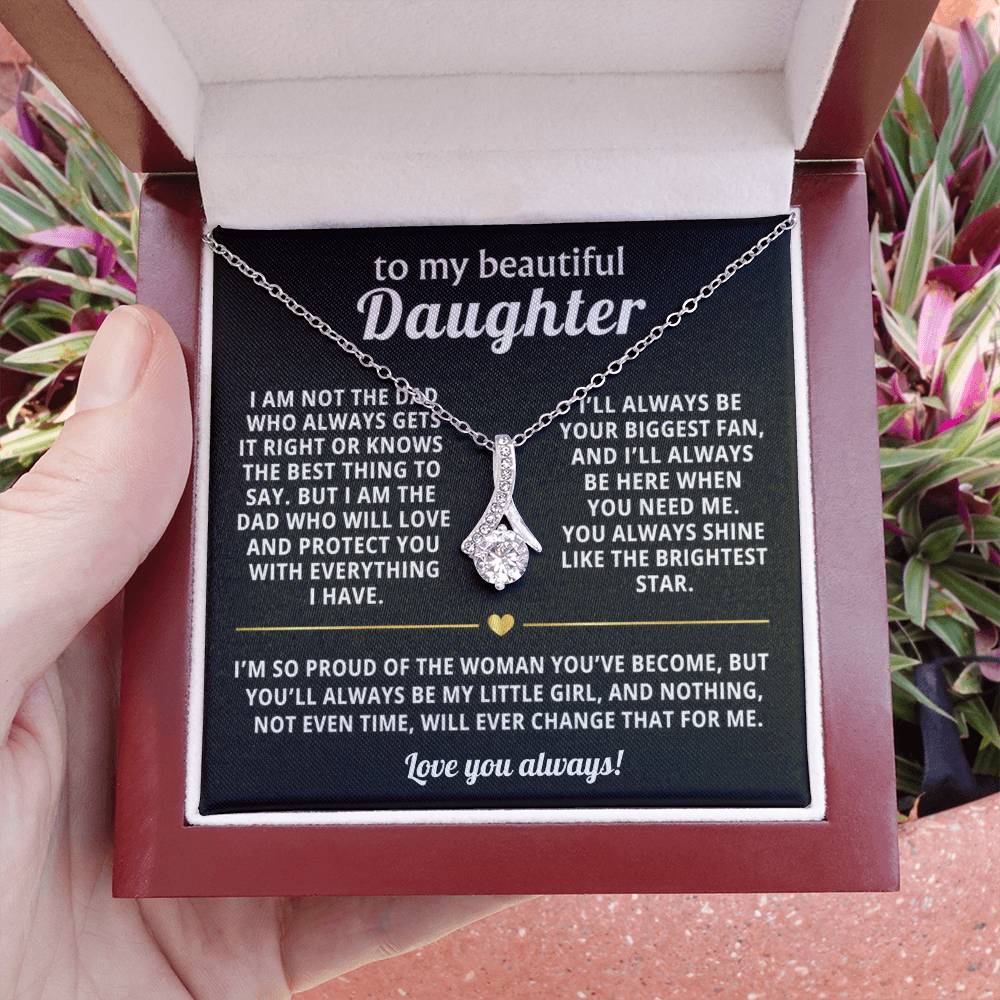 To My Daughter Alluring Beauty Necklace Gift