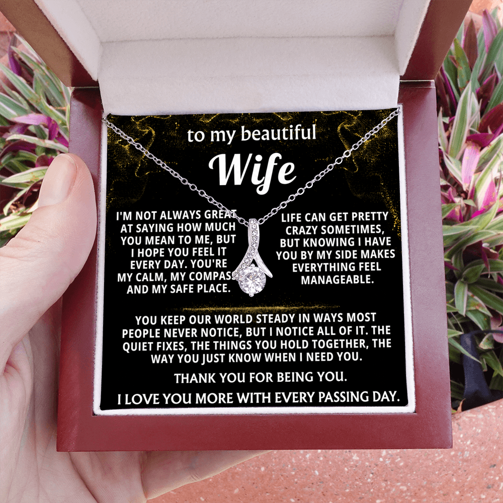 To My Wife Alluring Beauty Necklace Gift