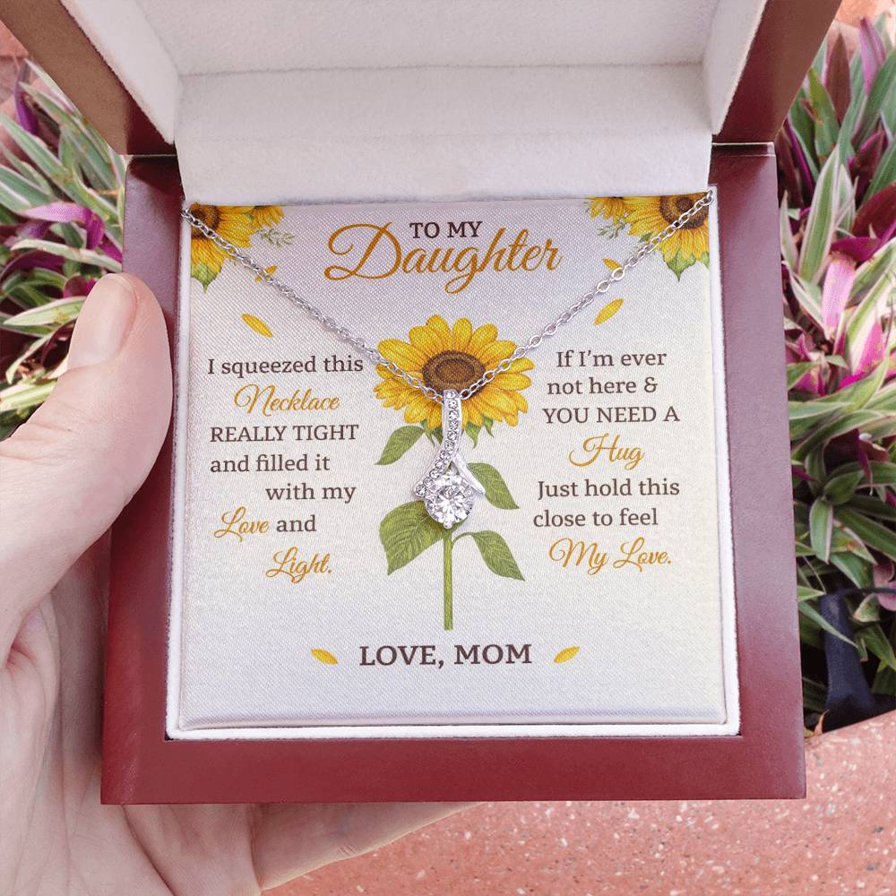 Daughter Alluring Beauty Sunflower Necklace Gift