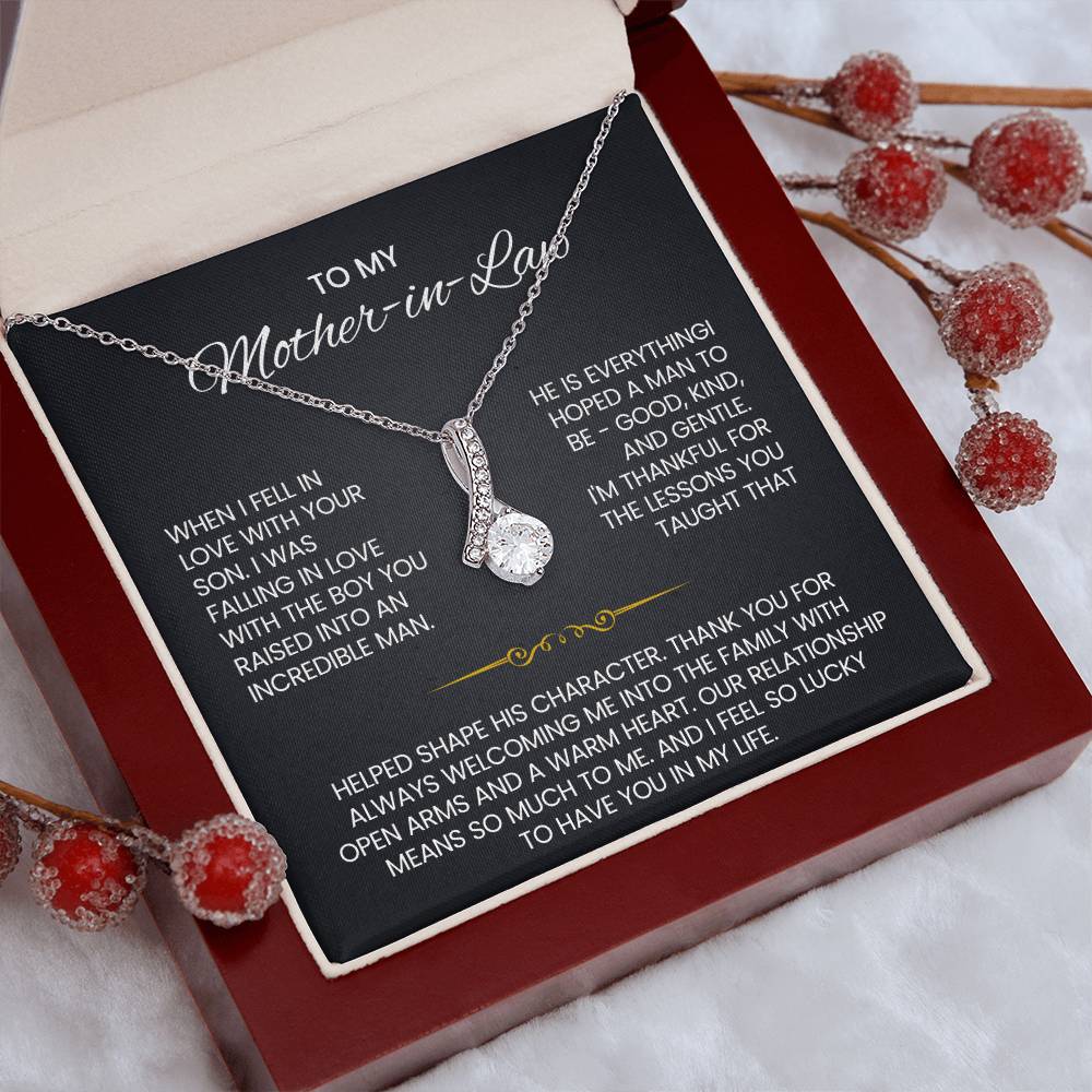 Mother in Law Petite Ribbon Necklace