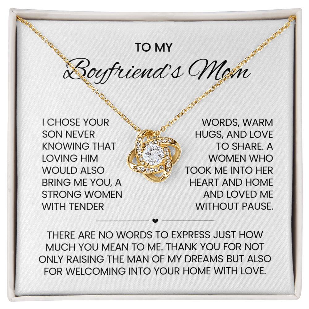 To My Boyfriend's Mom Love Knot Necklace