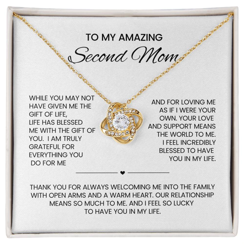 To My Second Mom Love Knot Necklace