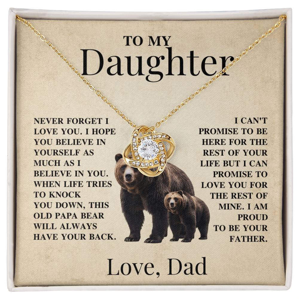 To My Daughter From DadLove Heart Necklace
