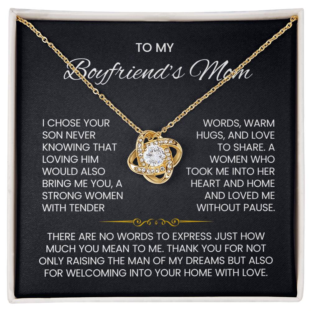 To My Boyfriend's Mom Love Knot Necklace