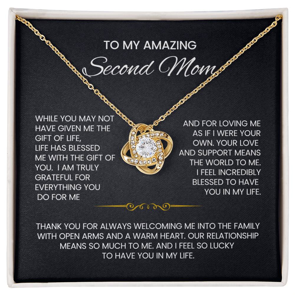 To My Second Mom Love Knot Necklace