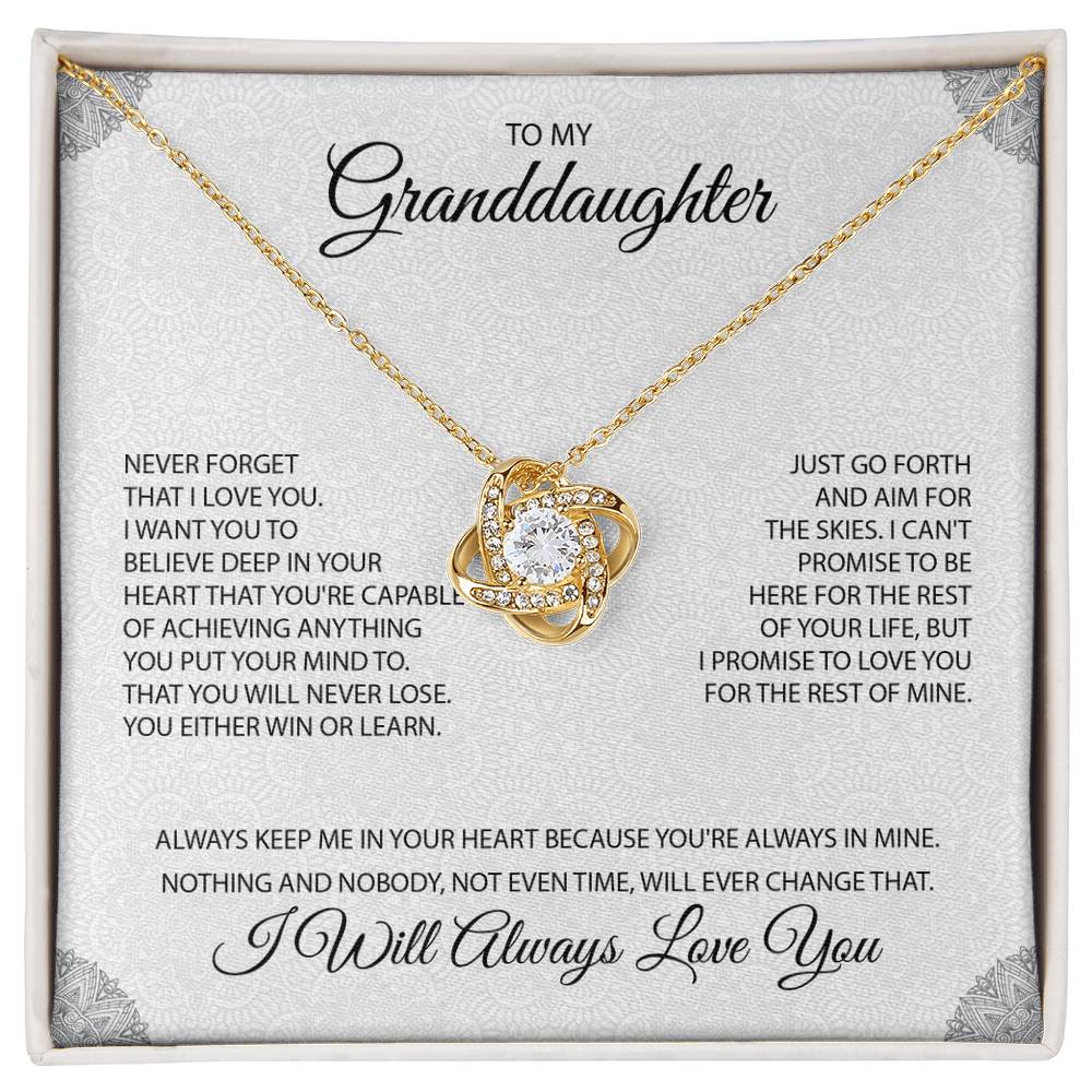 Granddaughter Love Knot Necklace