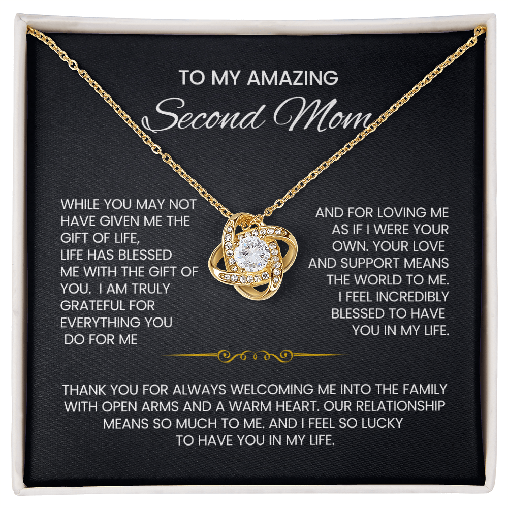 To My Second Mom Love Knot Necklace