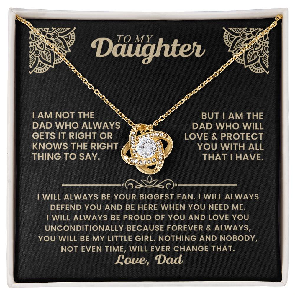 Daughter from Dad Love Knot Necklace