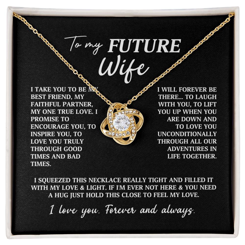 Future Wife Fiancee Love Knot Necklace