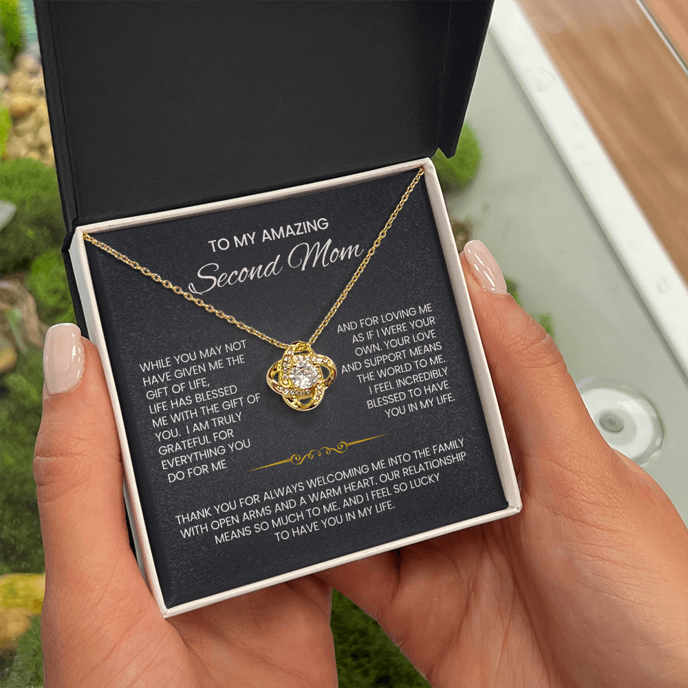 To My Second Mom Love Knot Necklace