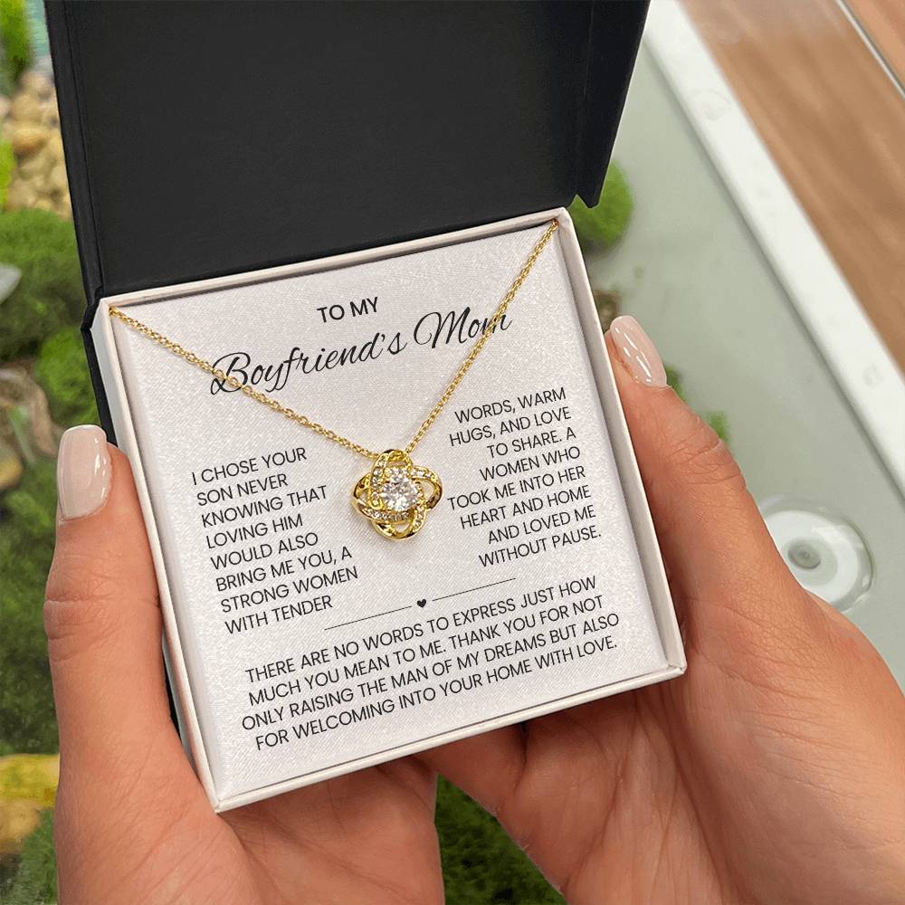 To My Boyfriend's Mom Love Knot Necklace