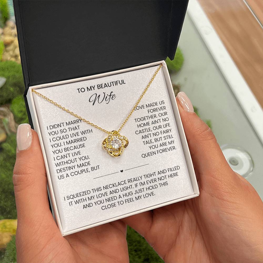 To My Wife Love Knot Necklace