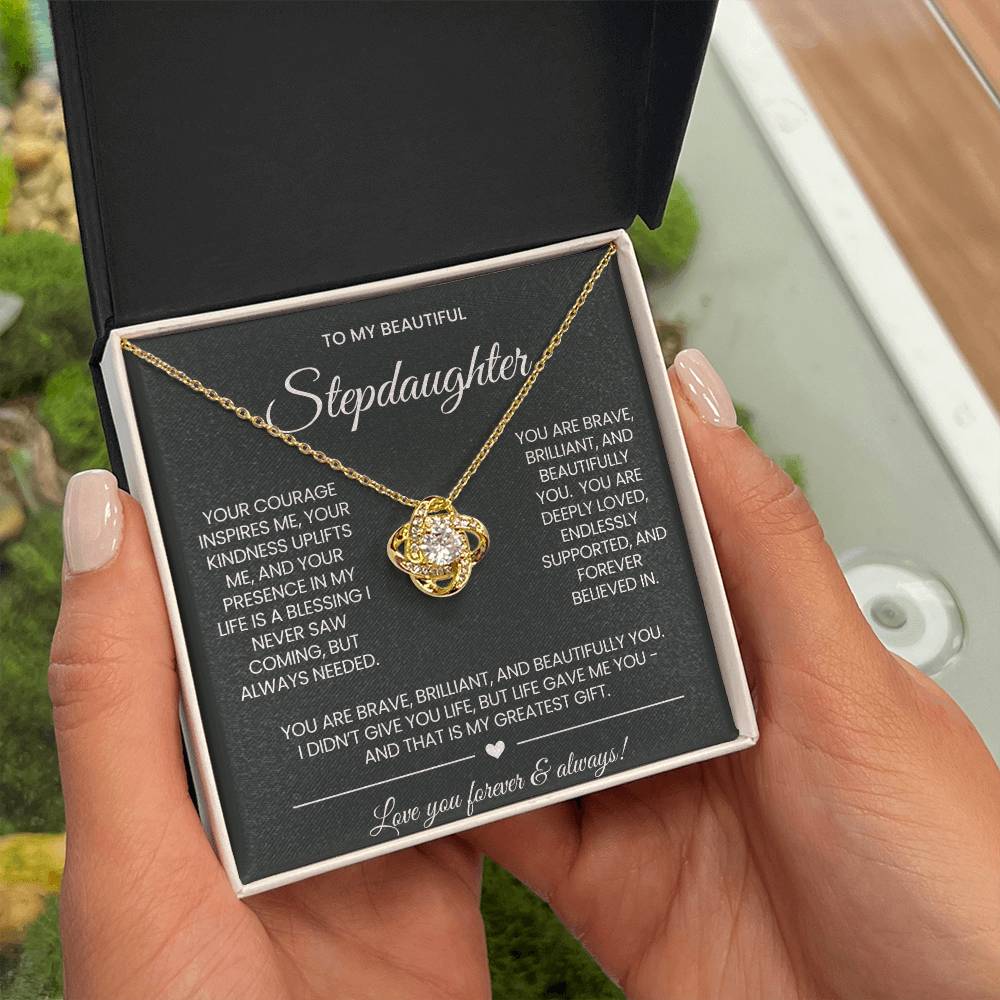 Stepdaughter Love Knot Necklace Gift