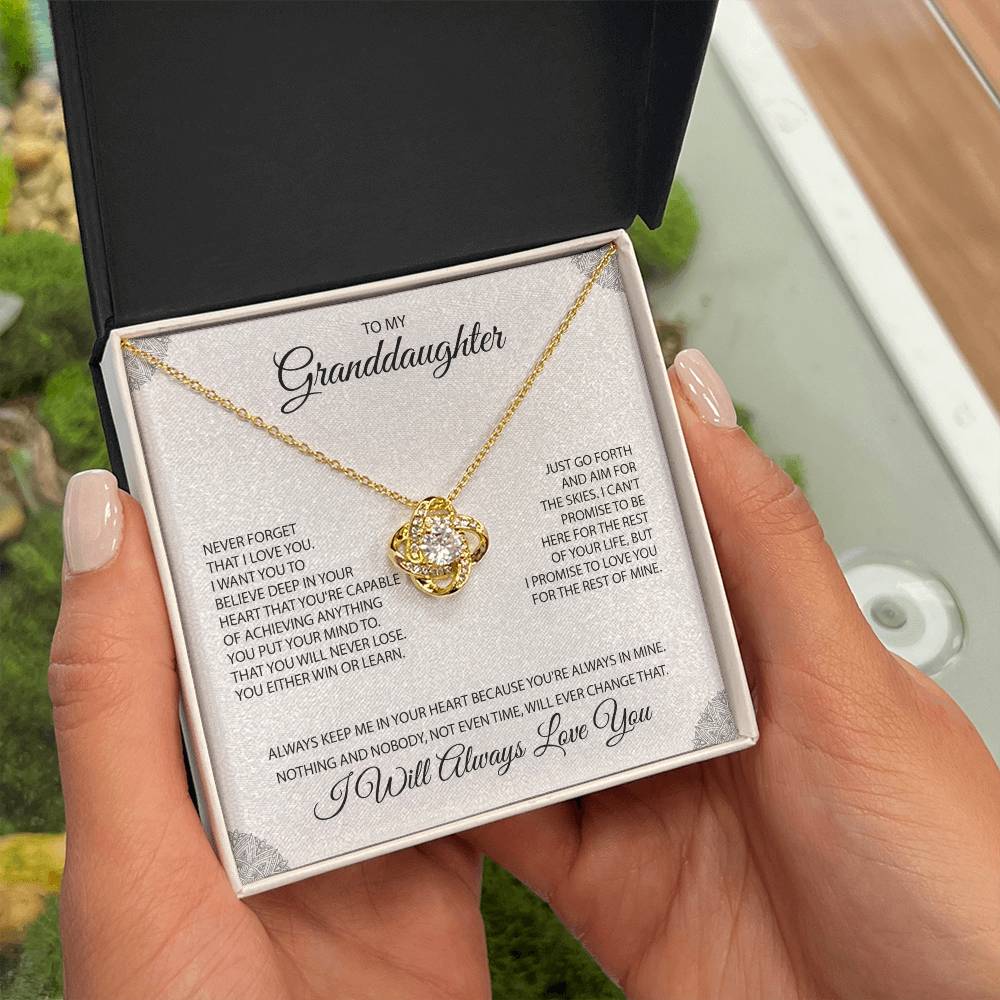 Granddaughter Love Knot Necklace