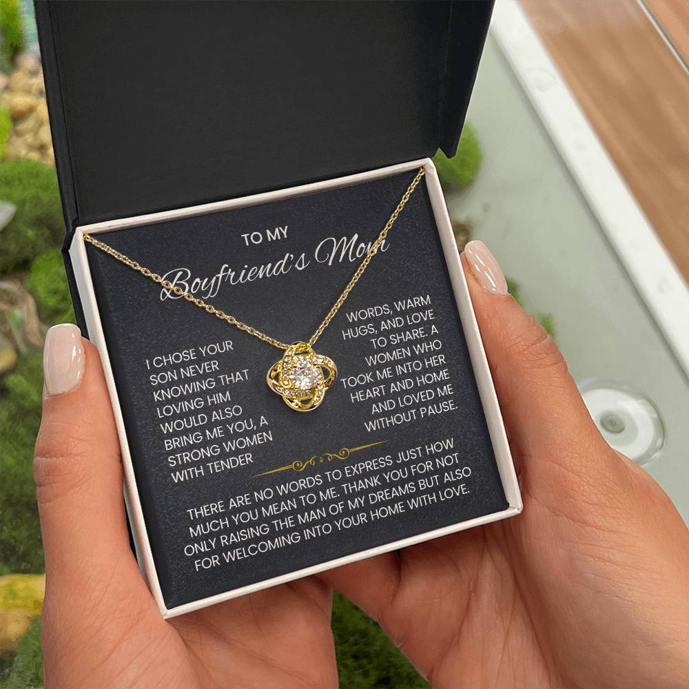 To My Boyfriend's Mom Love Knot Necklace