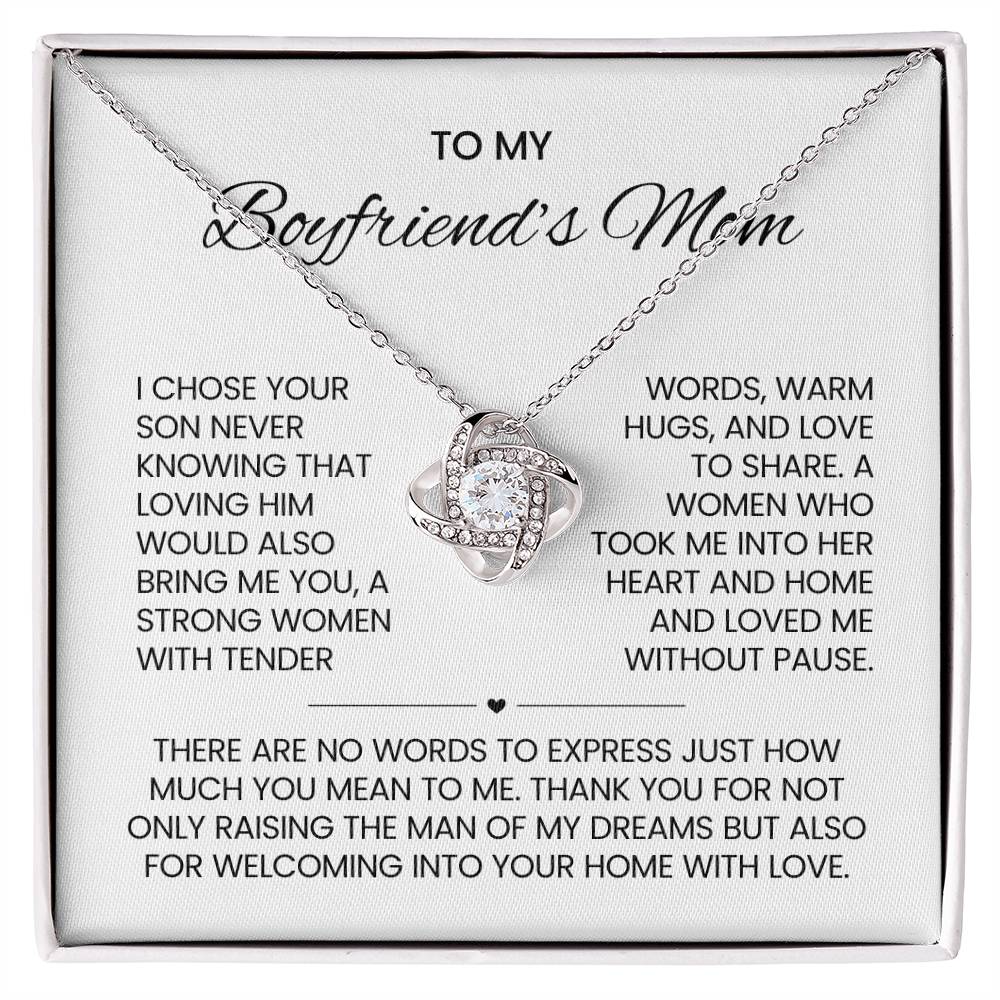 To My Boyfriend's Mom Love Knot Necklace