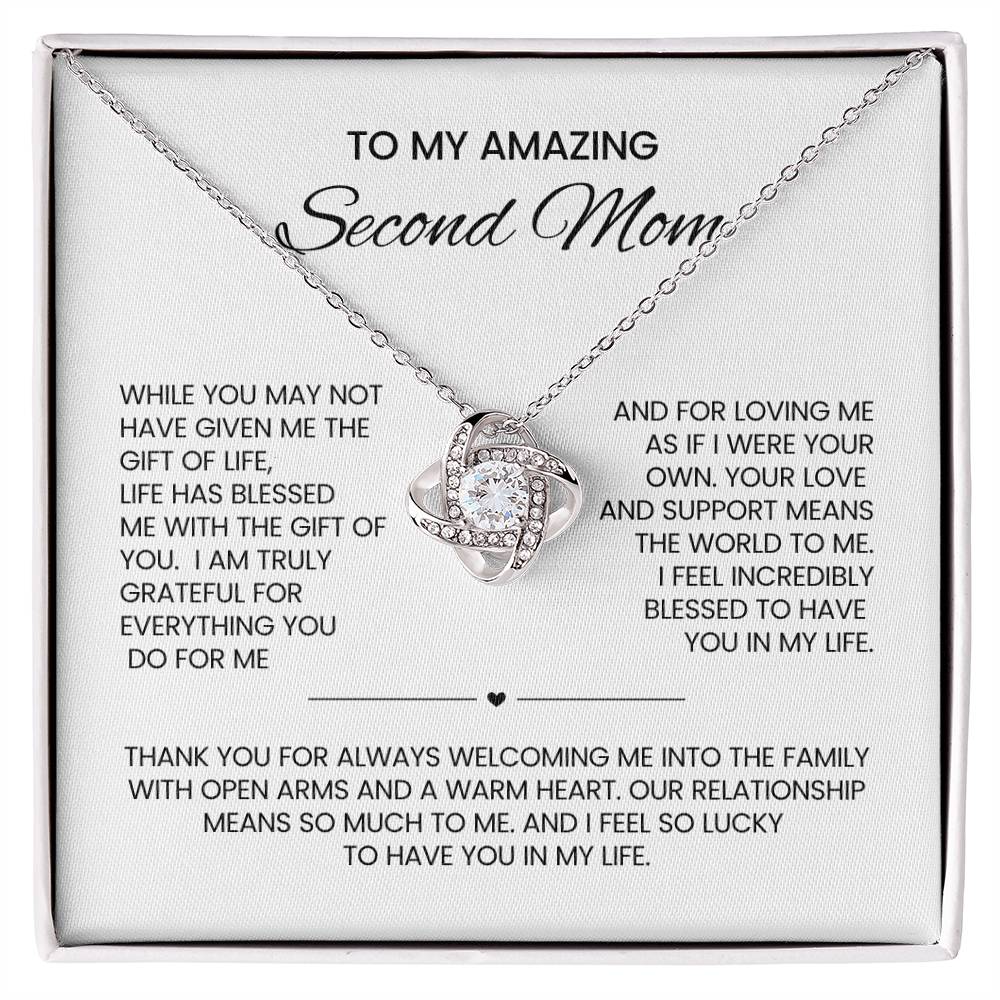 To My Second Mom Love Knot Necklace