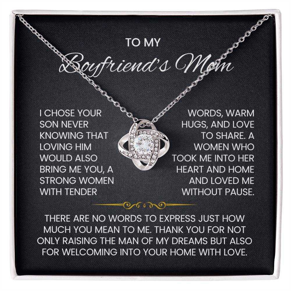 To My Boyfriend's Mom Love Knot Necklace